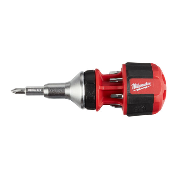 MILWAUKEE 48-22-2330 Mini Compact 8 in 1 Ratchet Multi Bit Screwdriver - Image 3