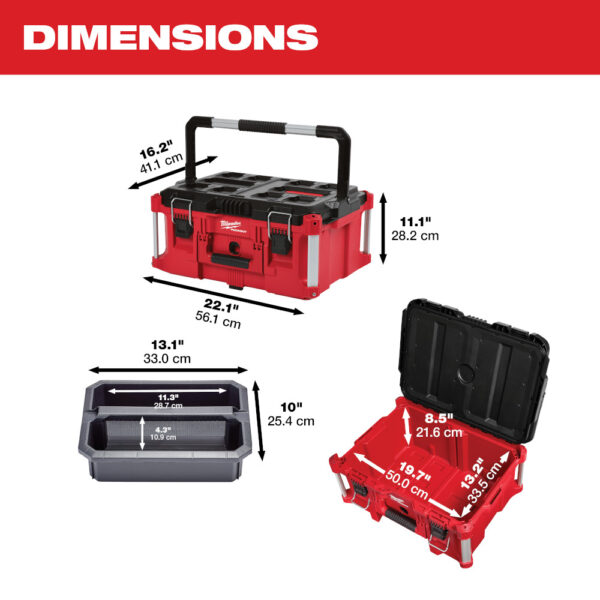 MILWAUKEE 48-22-8425 PACKOUT Large Tool Box - Image 2