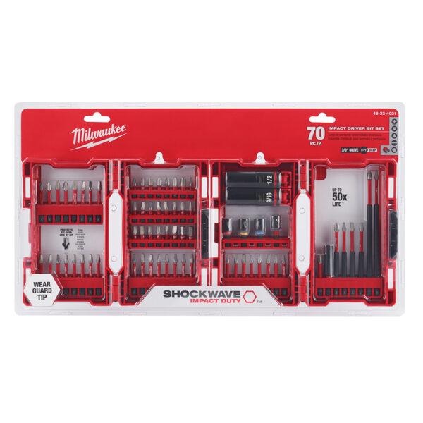 MILWAUKEE 48-32-4021 Shockwave 70Pc Impact Bit Set