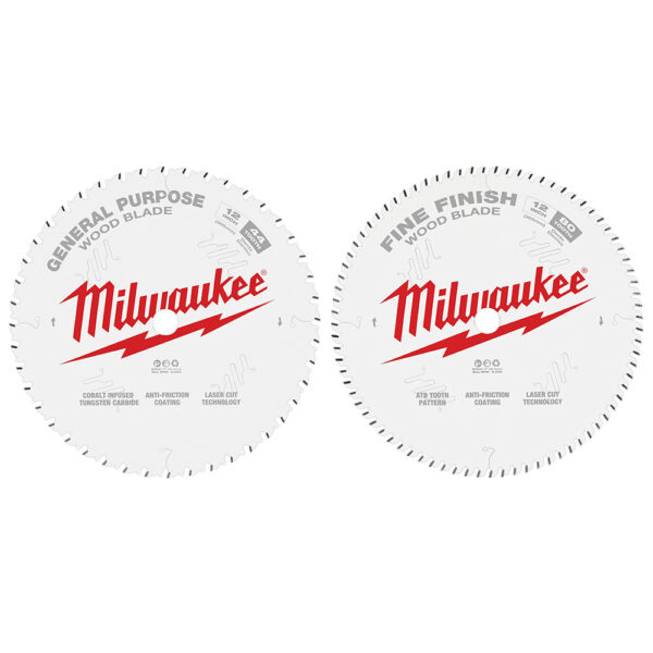 MILWAUKEE 48-40-1232 12" 44T + 80T Circular Saw Blades - Image 2