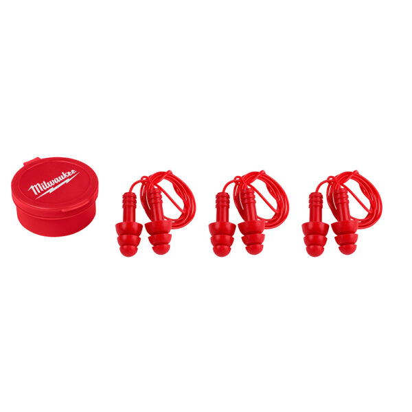 MILWAUKEE 48-73-3151 3PK Reusable Corded Earplugs - Image 2