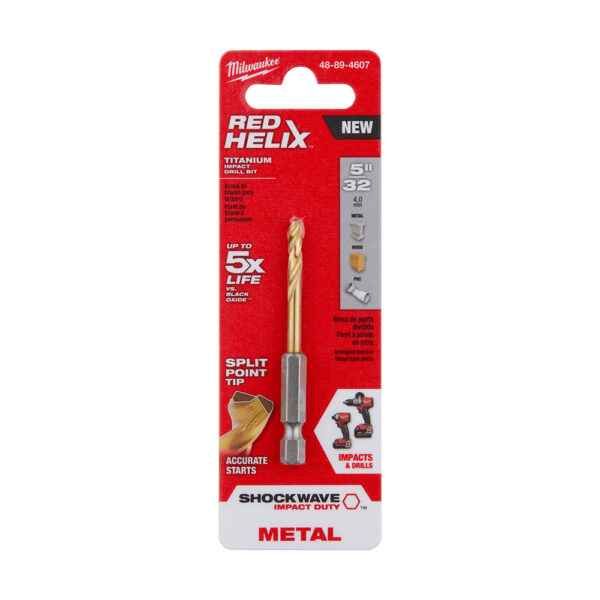 MILWAUKEE 48-89-4607 Shockwave 5/32" Titanium Bit