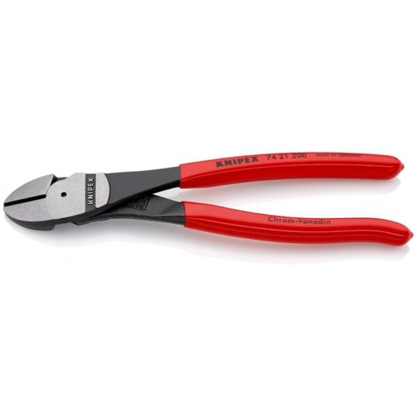 KNIPEX 74 21 200 SBA - 8", High Leverage Angled Diagonal Cutters