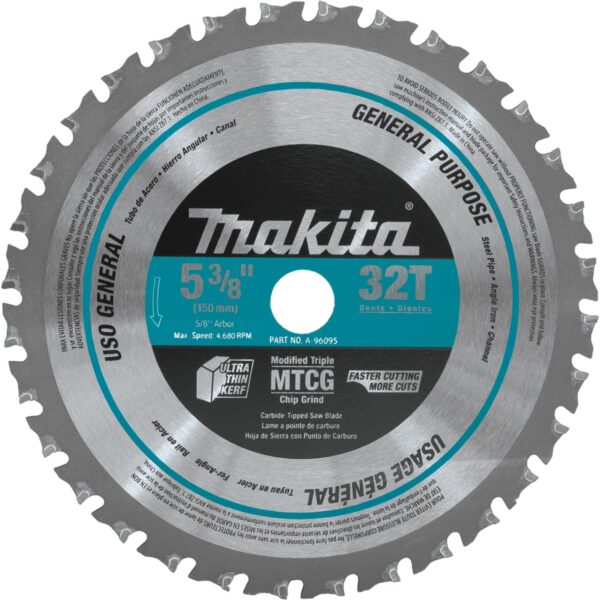 MAKITA A-96095 5-7/8" 32CT 5/8" Circular Saw Blade for Metal