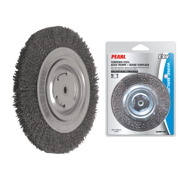 PEARL CLBW810E 8"x.012"x2" Bench Wheel Wire Brush Tempered Wire