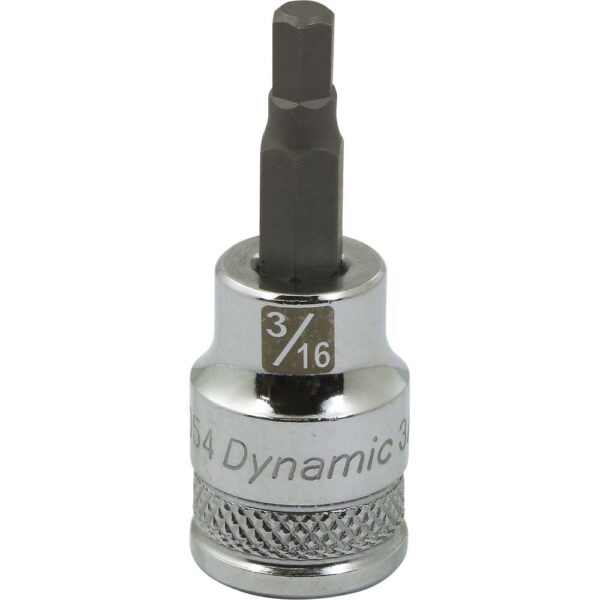 DYNAMIC TOOLS D006054 3/8" Drive 3/16" Hex Bit Socket