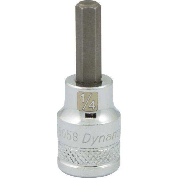 DYNAMIC TOOLS D006058 3/8" Drive 1/4" Hex Bit Socket