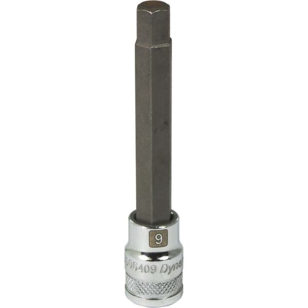 DYNAMIC TOOLS D006409 3/8" Drive 9mm Hex Bit Socket Long