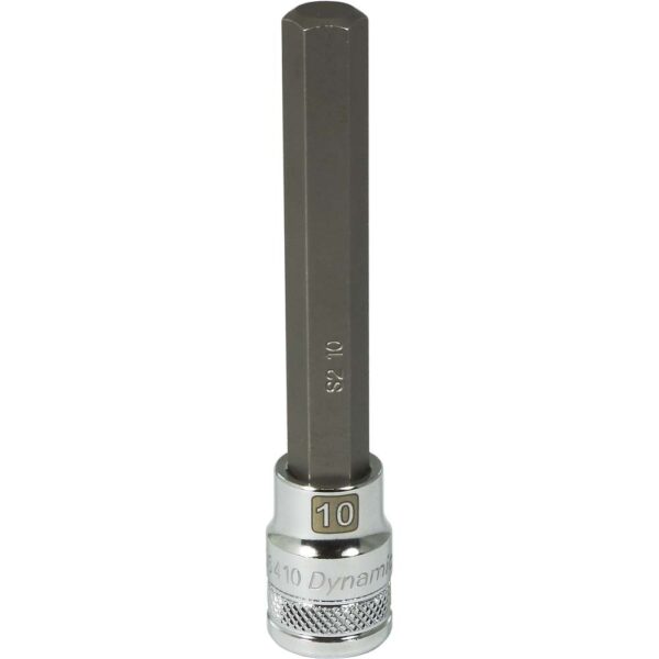 DYNAMIC TOOLS D006410 3/8" Drive 10mm Hex Bit Socket Long