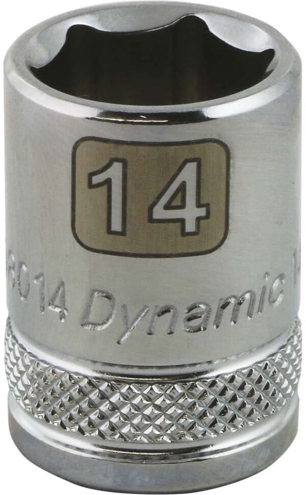 DYNAMIC TOOLS D008014 3/8" Drive 6Pt 14mm Chrome Socket