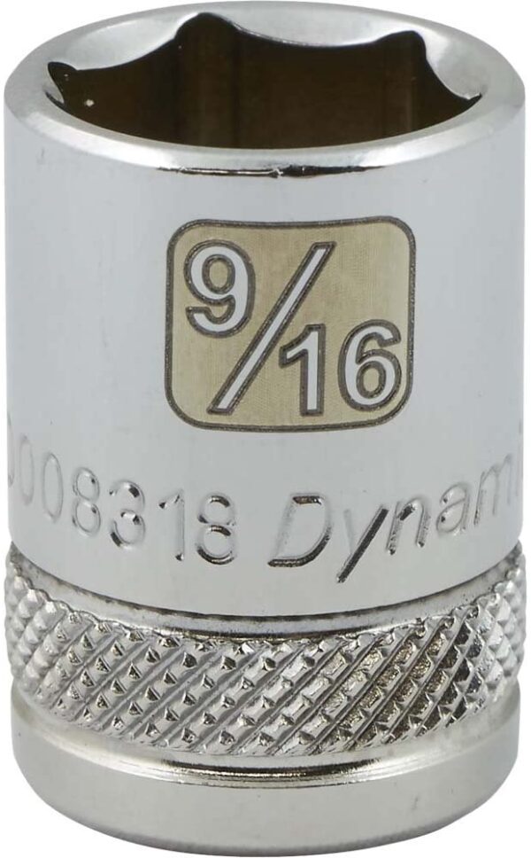 DYNAMIC TOOLS D008318 3/8" Drive 6Pt 9/16" Chrome Socket