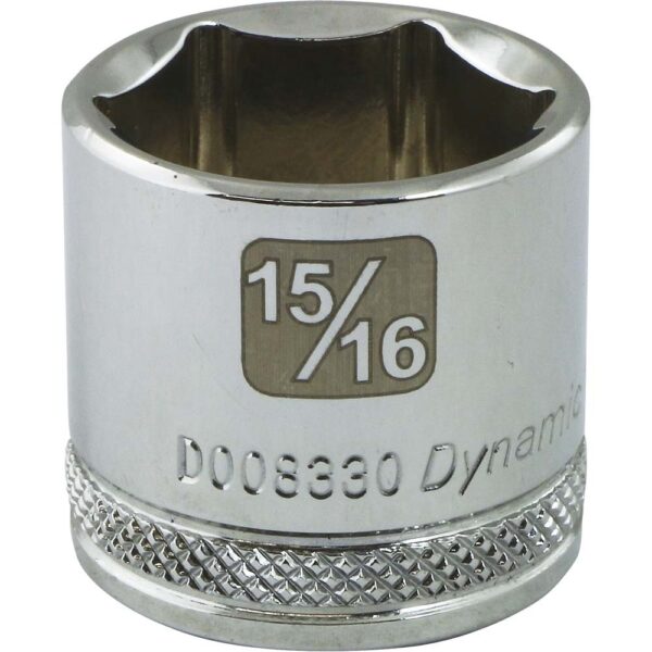 DYNAMIC TOOLS D008330 3/8" Drive 6Pt 15/16" Chrome Socket