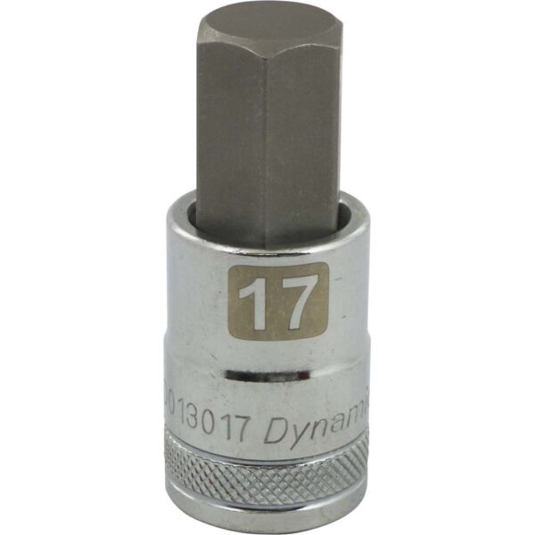 DYNAMIC TOOLS D013017 1/2" Drive 17mm Hex Bit Socket