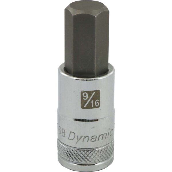 DYNAMIC TOOLS D013068 1/2" Drive 9/16" Hex Bit Socket