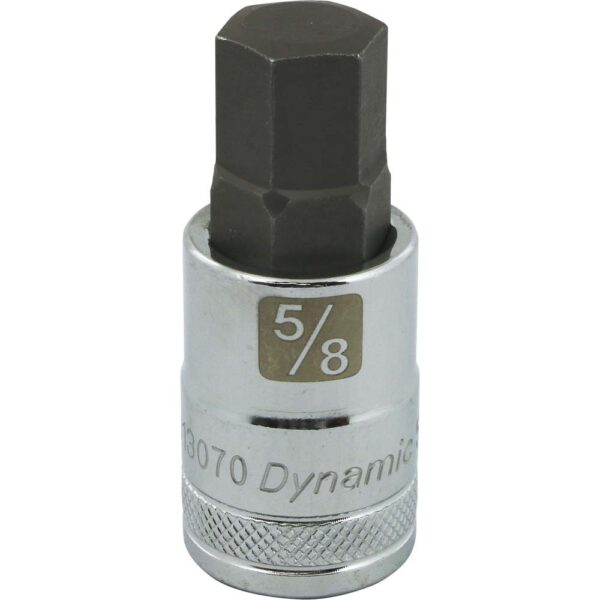 DYNAMIC TOOLS D013070 1/2" Drive 5/8" Hex Bit Socket