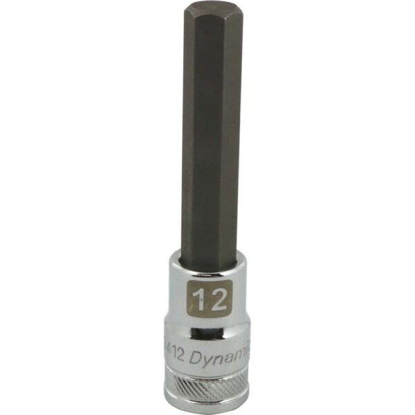 DYNAMIC TOOLS D013412 1/2" Drive 12mm Hex Bit Socket Long