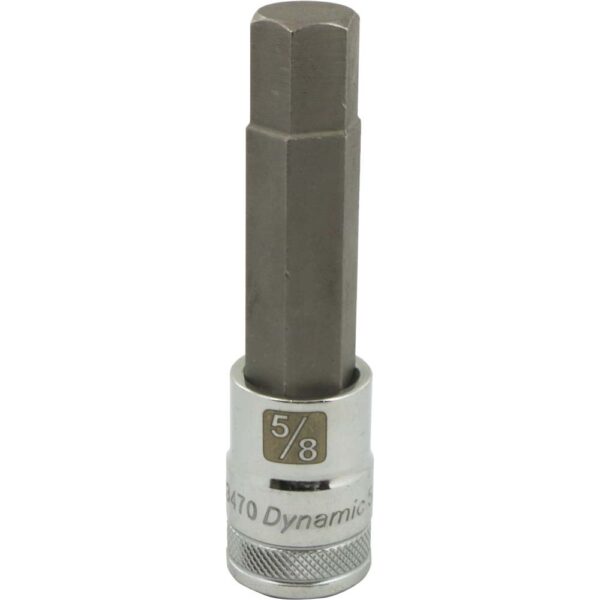 DYNAMIC TOOLS D013470 1/2" Drive 5/8" Hex Bit Socket Long