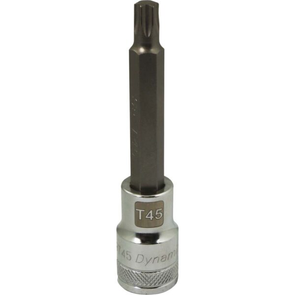 DYNAMIC TOOLS D013745 1/2" Drive Bit Socket 45 Torx Long