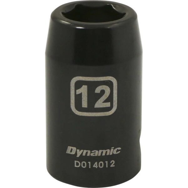 DYNAMIC TOOLS D014012 1/2" Drive 6Pt 12mm Impact Socket