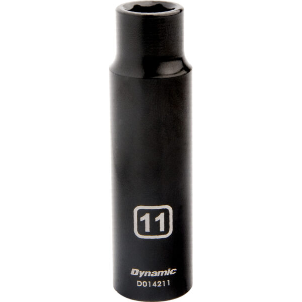 DYNAMIC TOOLS D014211 1/2" Drive 6Pt 11mm Deep Impact Socket