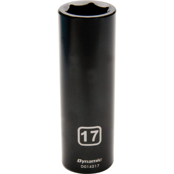 DYNAMIC TOOLS D014217 1/2" Drive 6Pt 17mm Deep Impact Socket