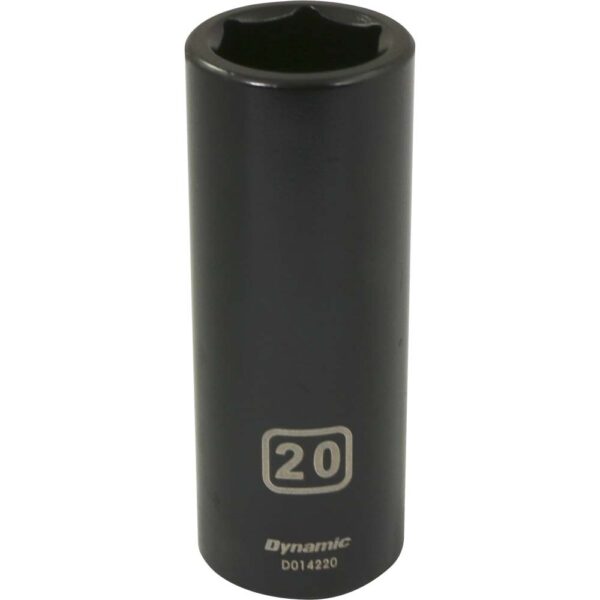 DYNAMIC TOOLS D014220 1/2" Drive 6Pt 20mm Deep Impact Socket