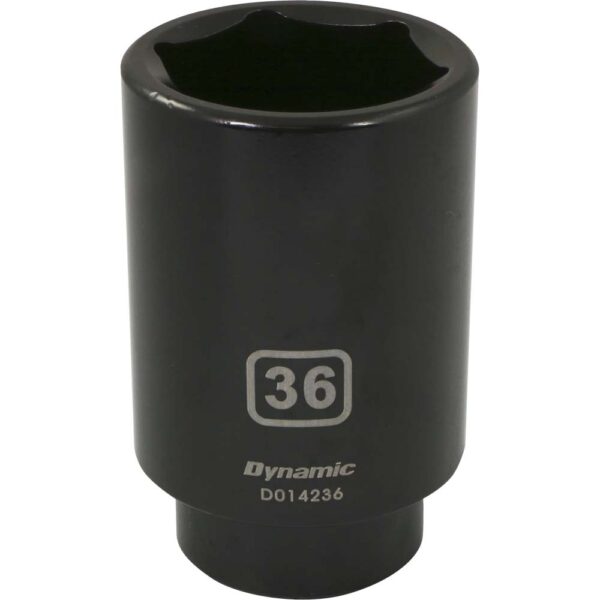 DYNAMIC TOOLS D014236 1/2" Drive 6Pt 36mm Deep Impact Socket