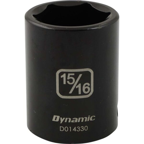 DYNAMIC TOOLS D014330 1/2" Drive 6Pt 15/16" Impact Socket