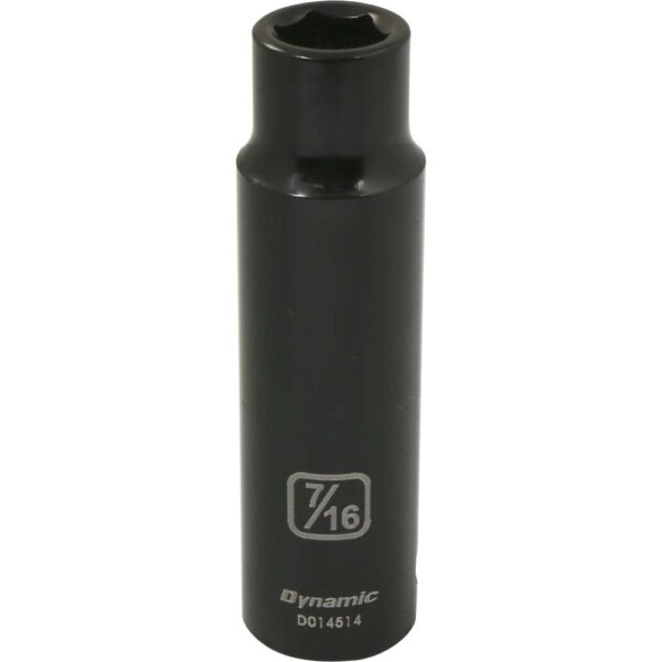 DYNAMIC TOOLS D014514 1/2" Drive 6Pt 7/16" Deep Impact Socket