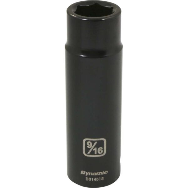 DYNAMIC TOOLS D014518 1/2" Drive 6Pt 9/16" Deep Impact Socket