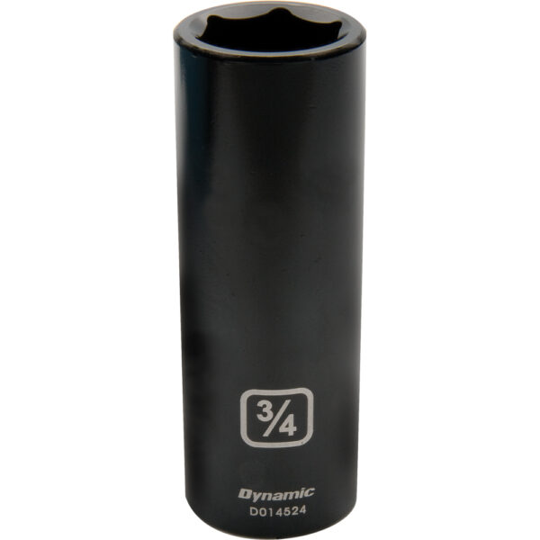 DYNAMIC TOOLS D014524 1/2" Drive 6Pt 3/4" Deep Impact Socket