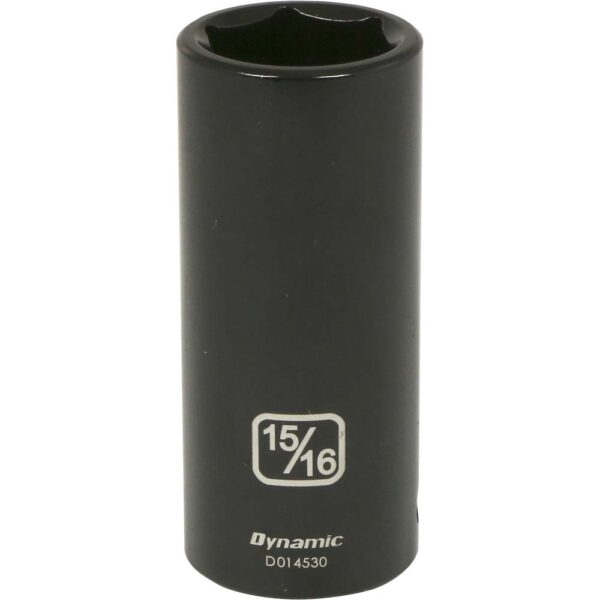 DYNAMIC TOOLS D014530 1/2" Drive 6Pt 15/16" Deep Impact Socket