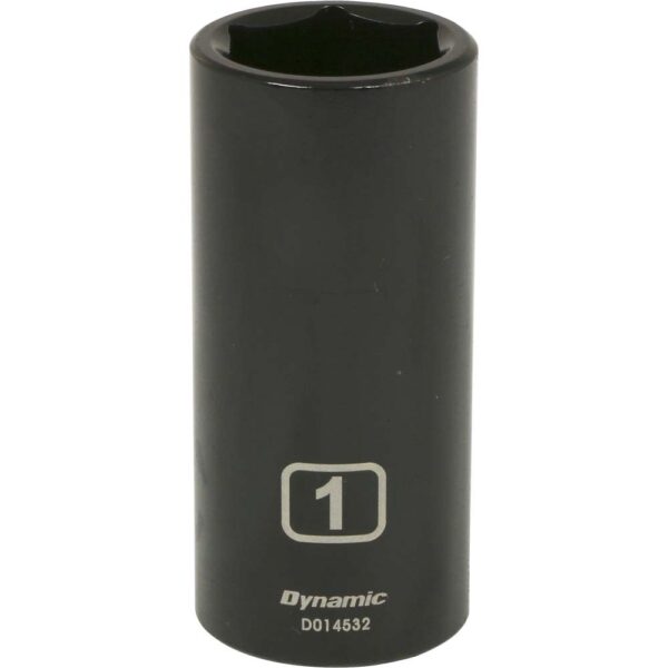 DYNAMIC TOOLS D014532 1/2" Drive 6Pt 1" Deep Impact Socket