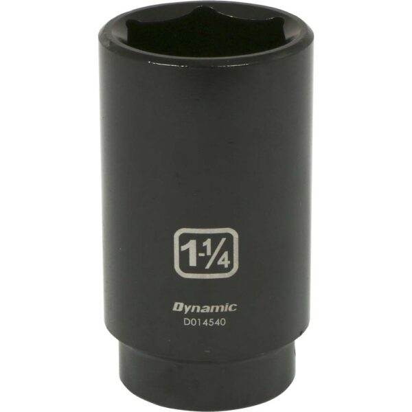 DYNAMIC TOOLS D014540 1/2" Drive 6Pt 1-1/4" Deep Impact Socket