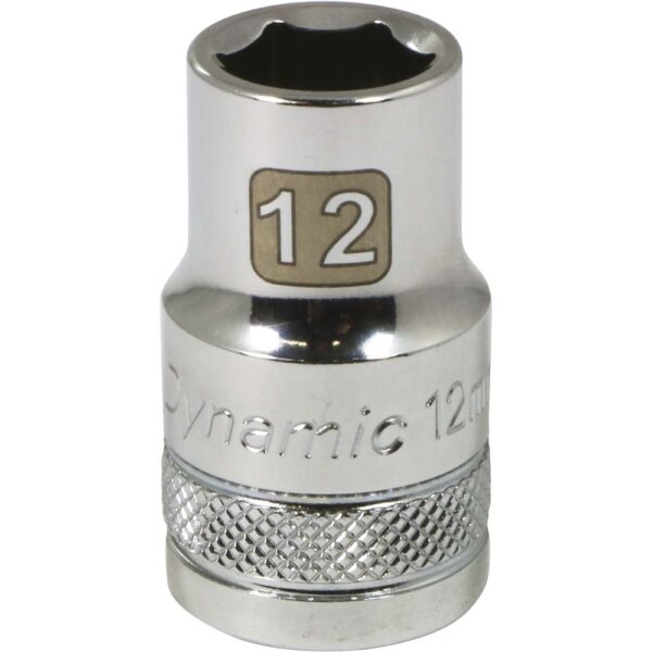 DYNAMIC TOOLS D016012 1/2" Drive 6Pt 12mm Chrome Socket