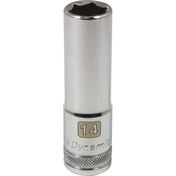 DYNAMIC TOOLS D016214 1/2" Drive 6Pt 14mm Deep Chrome Socket