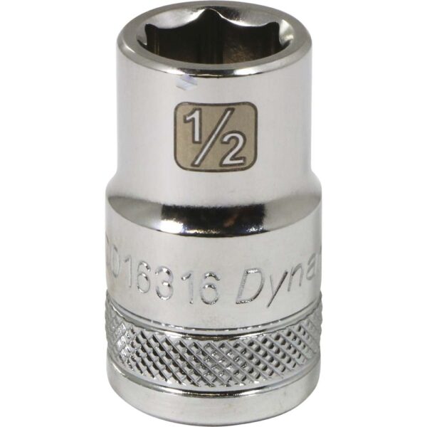 DYNAMIC TOOLS D016316 1/2" Drive 6Pt 1/2" Chrome Socket