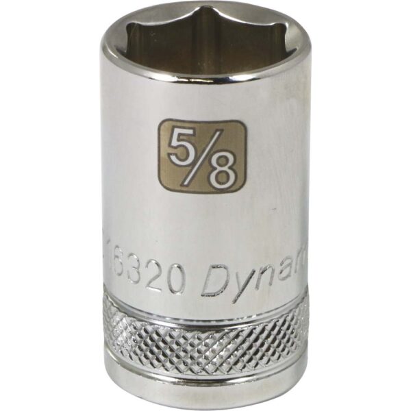 DYNAMIC TOOLS D016320 1/2" Drive 6Pt 5/8" Chrome Socket