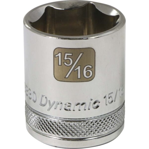 DYNAMIC TOOLS D016330 1/2" Drive 6Pt 15/16" Chrome Socket