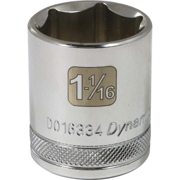 DYNAMIC TOOLS D016334 1/2" Drive 6Pt 1-1/16" Chrome Socket