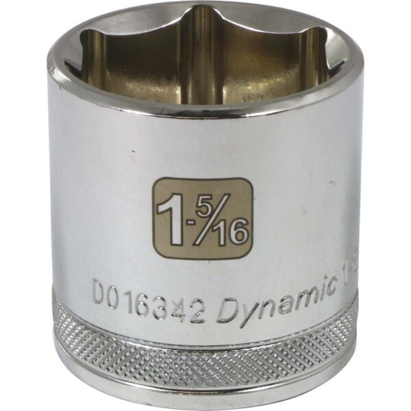 DYNAMIC TOOLS D016342 1/2" Drive 6Pt 1-5/16" Chrome Socket