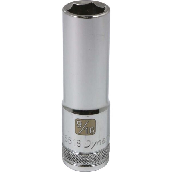 DYNAMIC TOOLS D016518 1/2" Drive 6Pt 9/16" Deep Chrome Socket