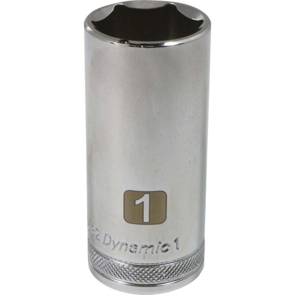 DYNAMIC TOOLS D016532 1/2" Drive 6Pt 1" Deep Chrome Socket