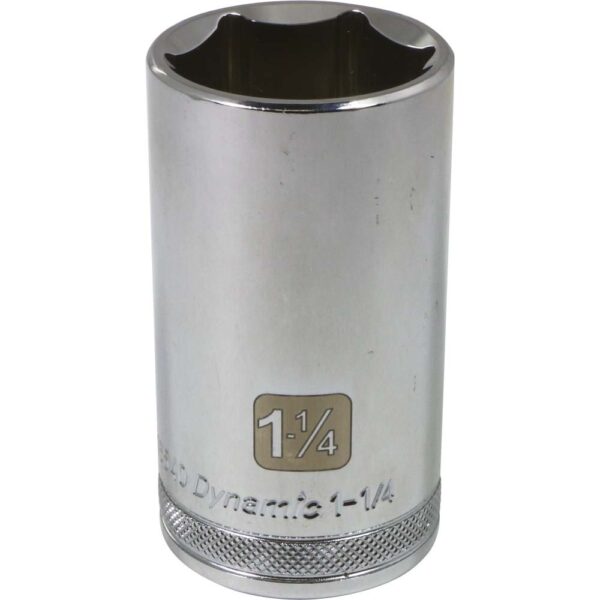 DYNAMIC TOOLS D016540 1/2" Drive 6Pt 1-1/4" Deep Chrome Socket