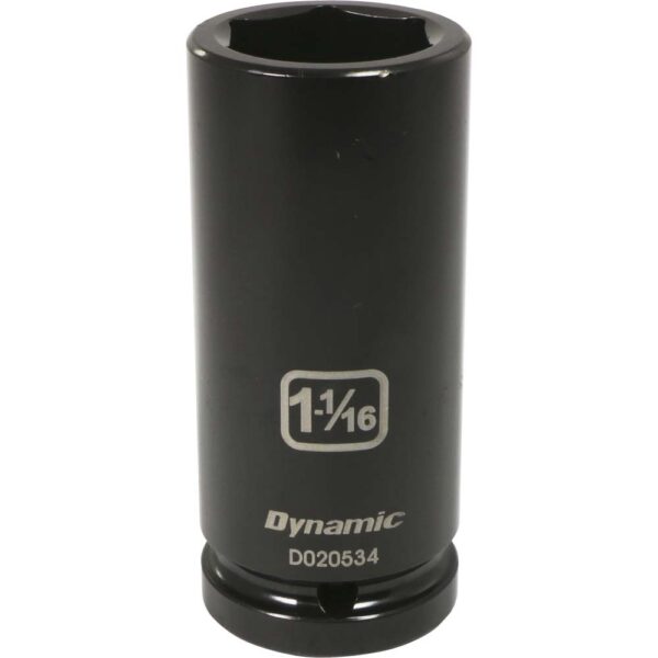 DYNAMIC TOOLS D020534 3/4" Drive 6Pt 1-1/16" Deep Impact Socket