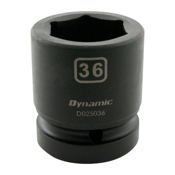 DYNAMIC TOOLS D025036 1" Drive 6Pt 36mm Standard Impact Socket