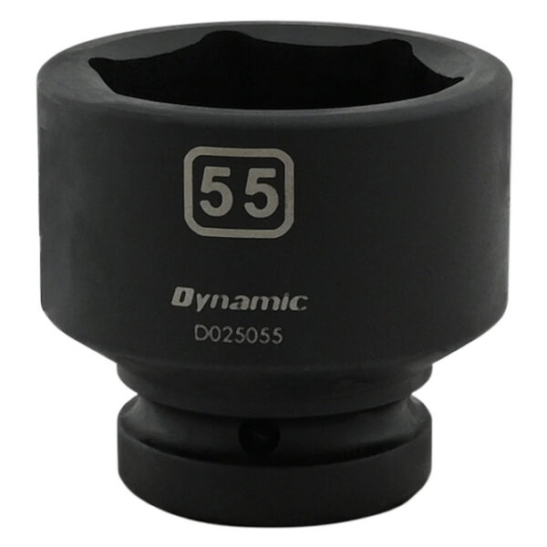 DYNAMIC TOOLS D025055 1" Drive 6Pt 55mm Standard Impact Socket