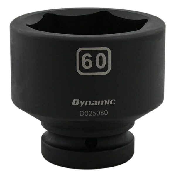 DYNAMIC TOOLS D025060 1" Drive 6Pt 60mm Standard Impact Socket