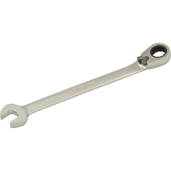 DYNAMIC TOOLS D076014 7/16" Reversible Combination Ratcheting Wrench