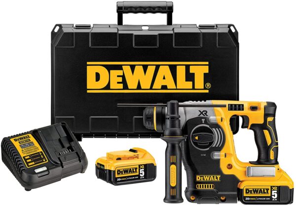 DEWALT DCH273P2 20V XR 1" SDS+ Plus Rotary Hammer Kit w/2 - 5.0Ah Batteries